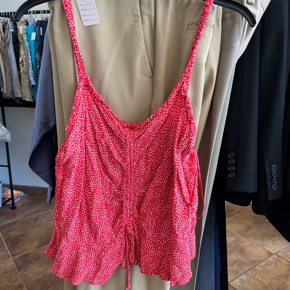 Red Polka Dot Top